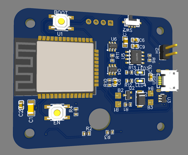 3D model of the circuit board